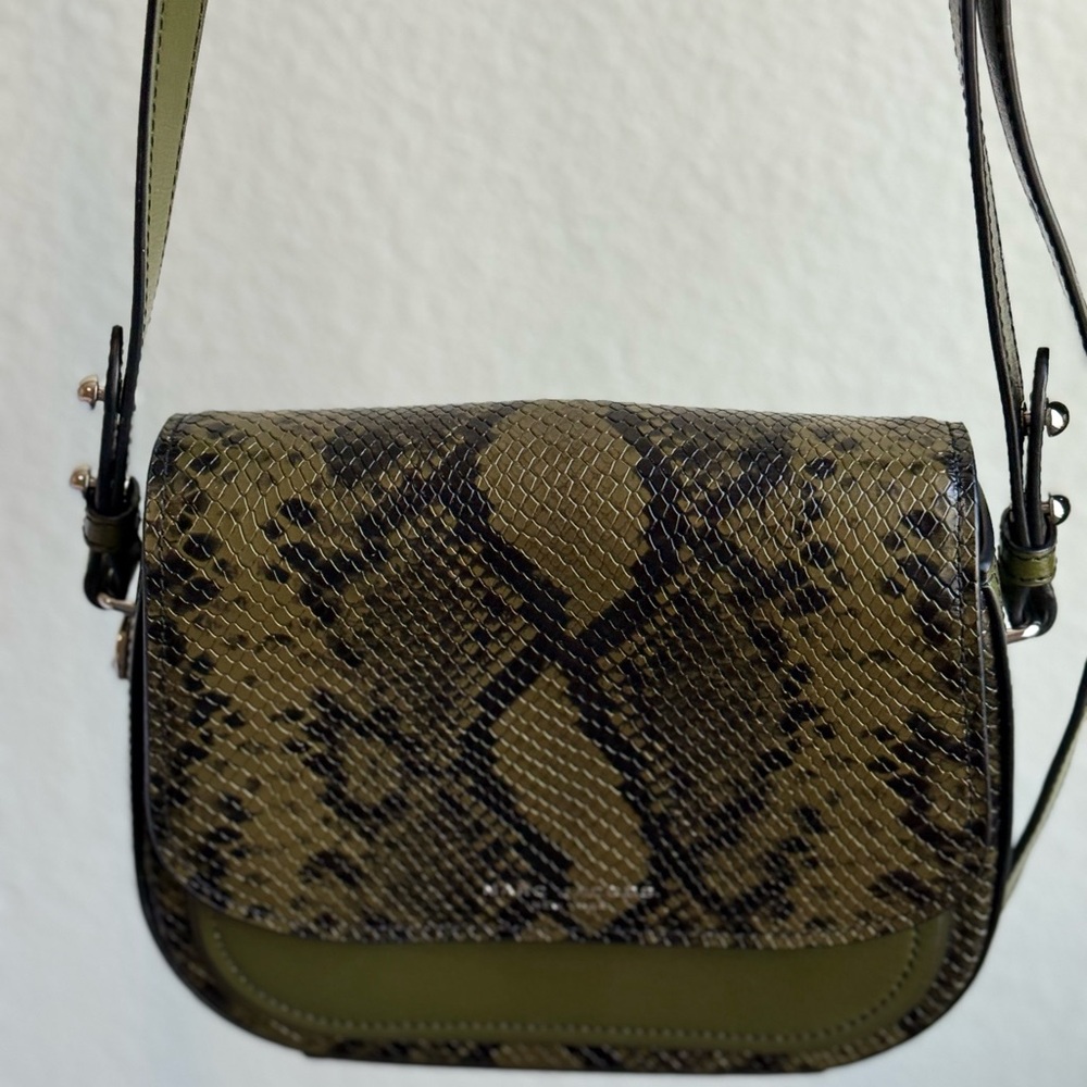Marc Jacobs Green Snake Print Crossbody Bag